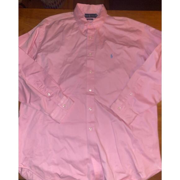 Ralph Lauren Blake Long Sleeve Button Shirt Men's XL Pink - Picture 1 of 8